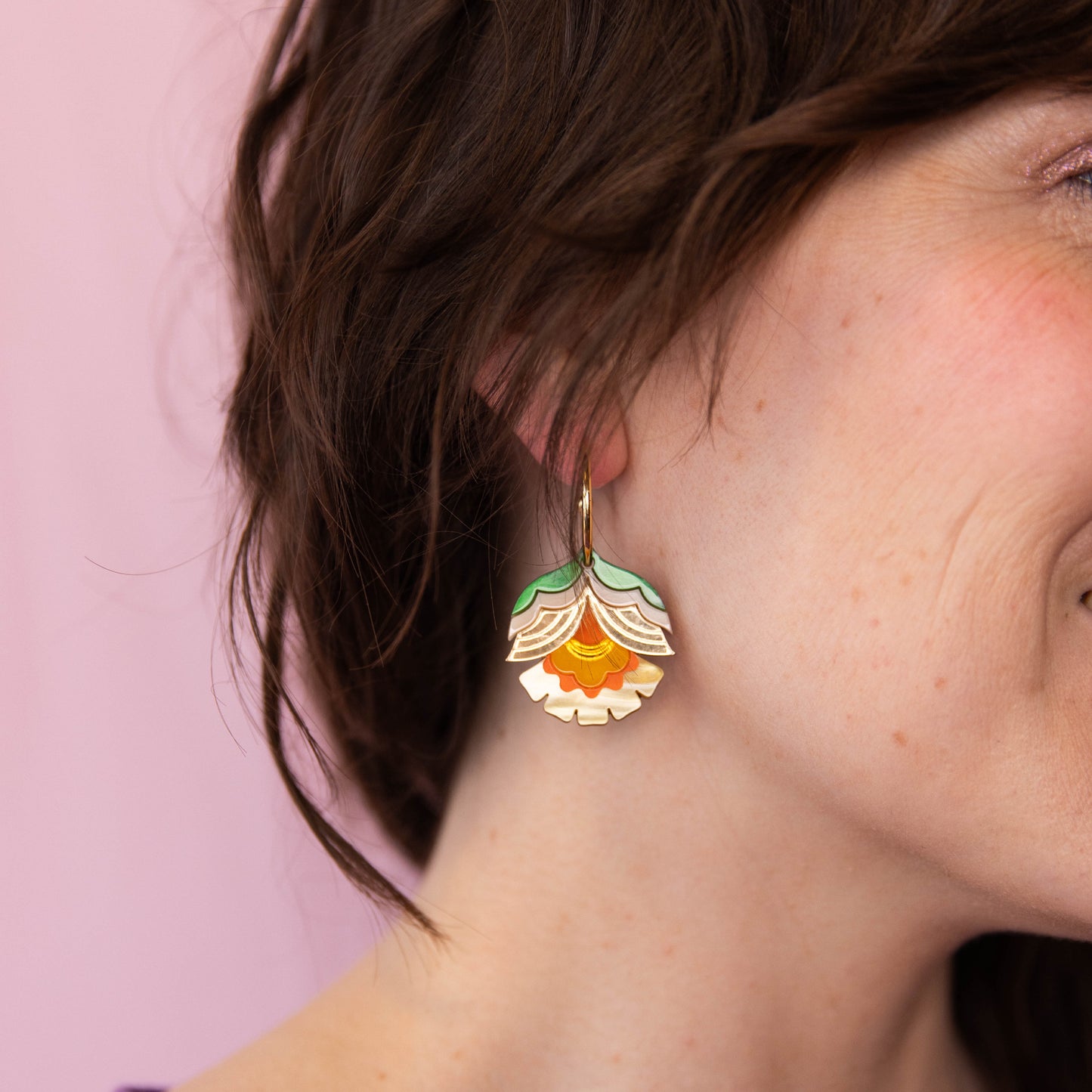Maisie Floral Hoop Earrings