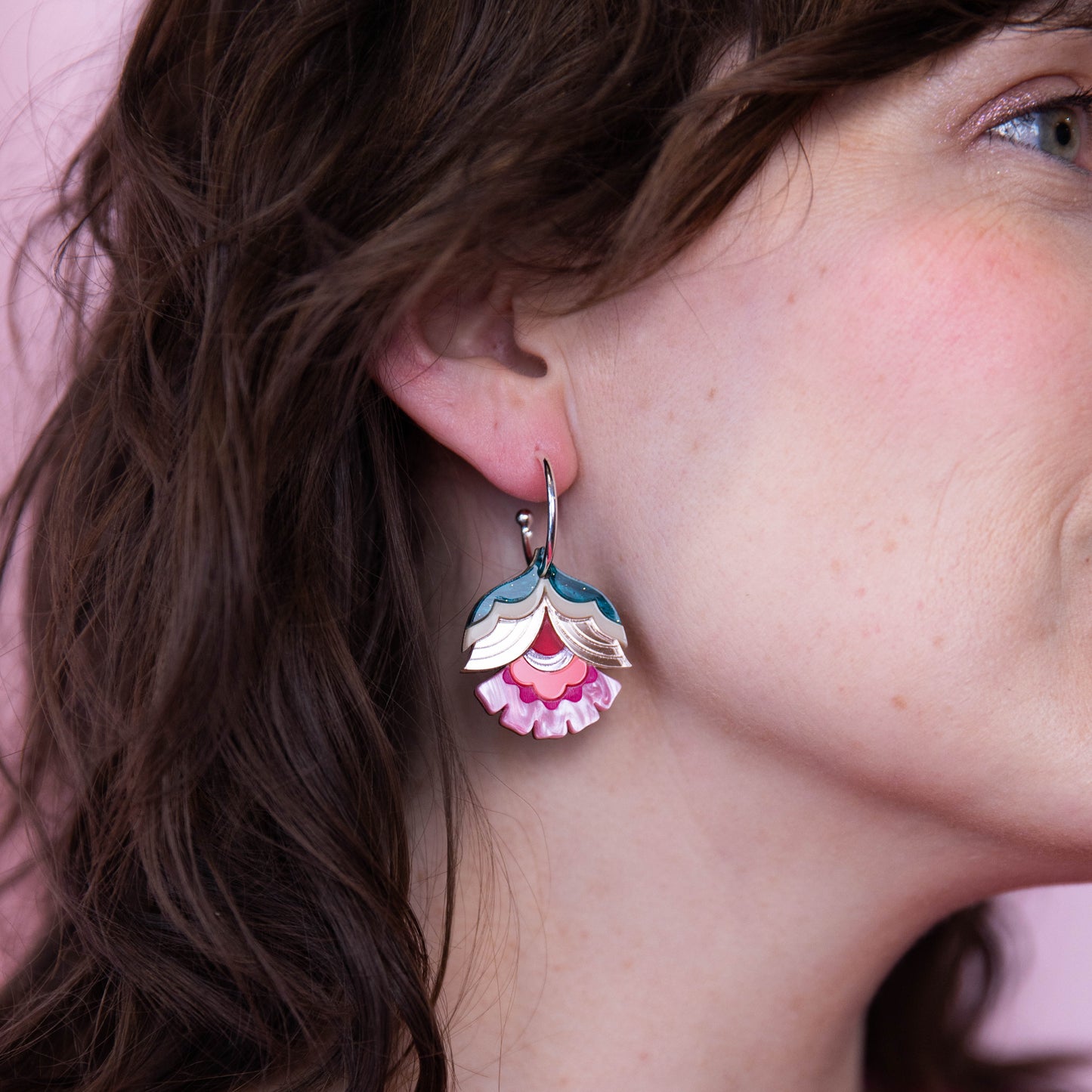Maisie Floral Hoop Earrings