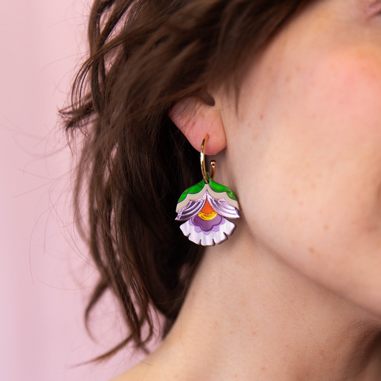 Maisie Floral Hoop Earrings