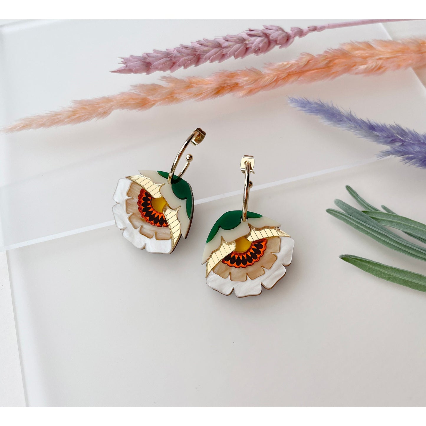 Isobel Floral Hoop Earrings
