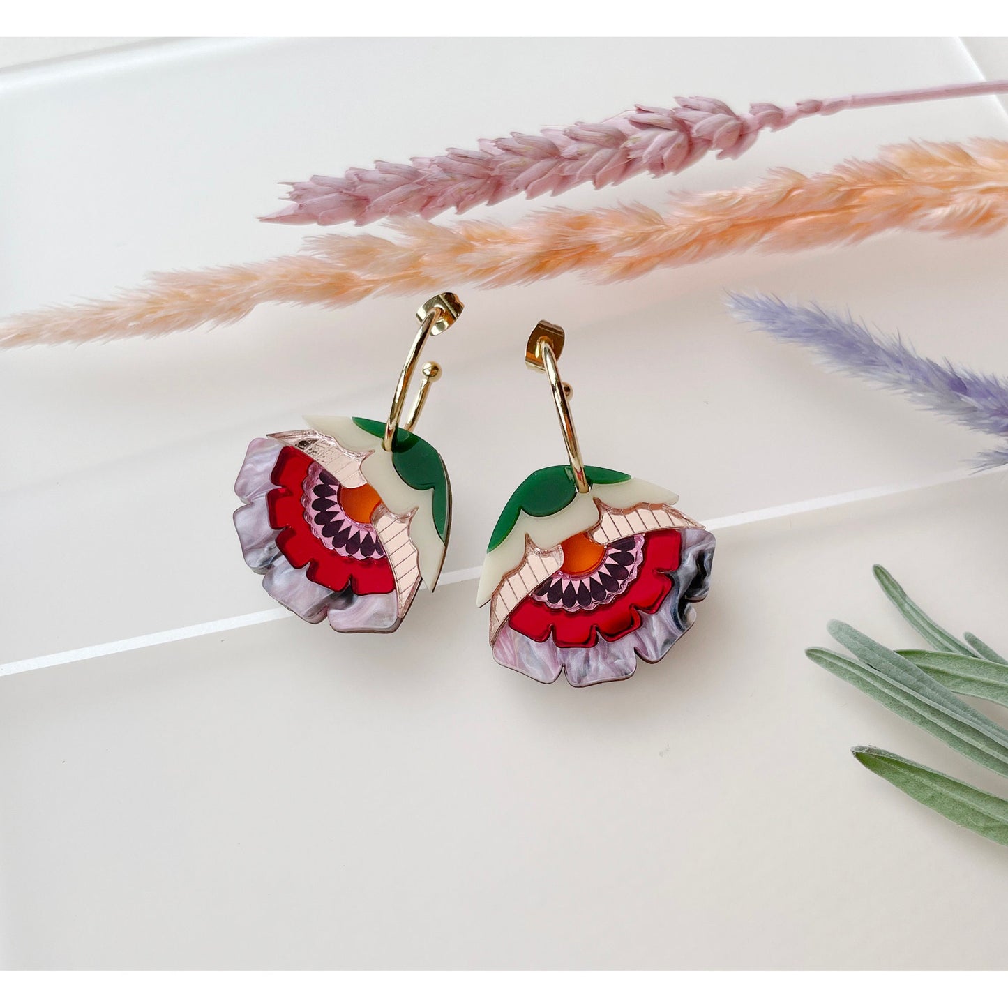 Isobel Floral Hoop Earrings