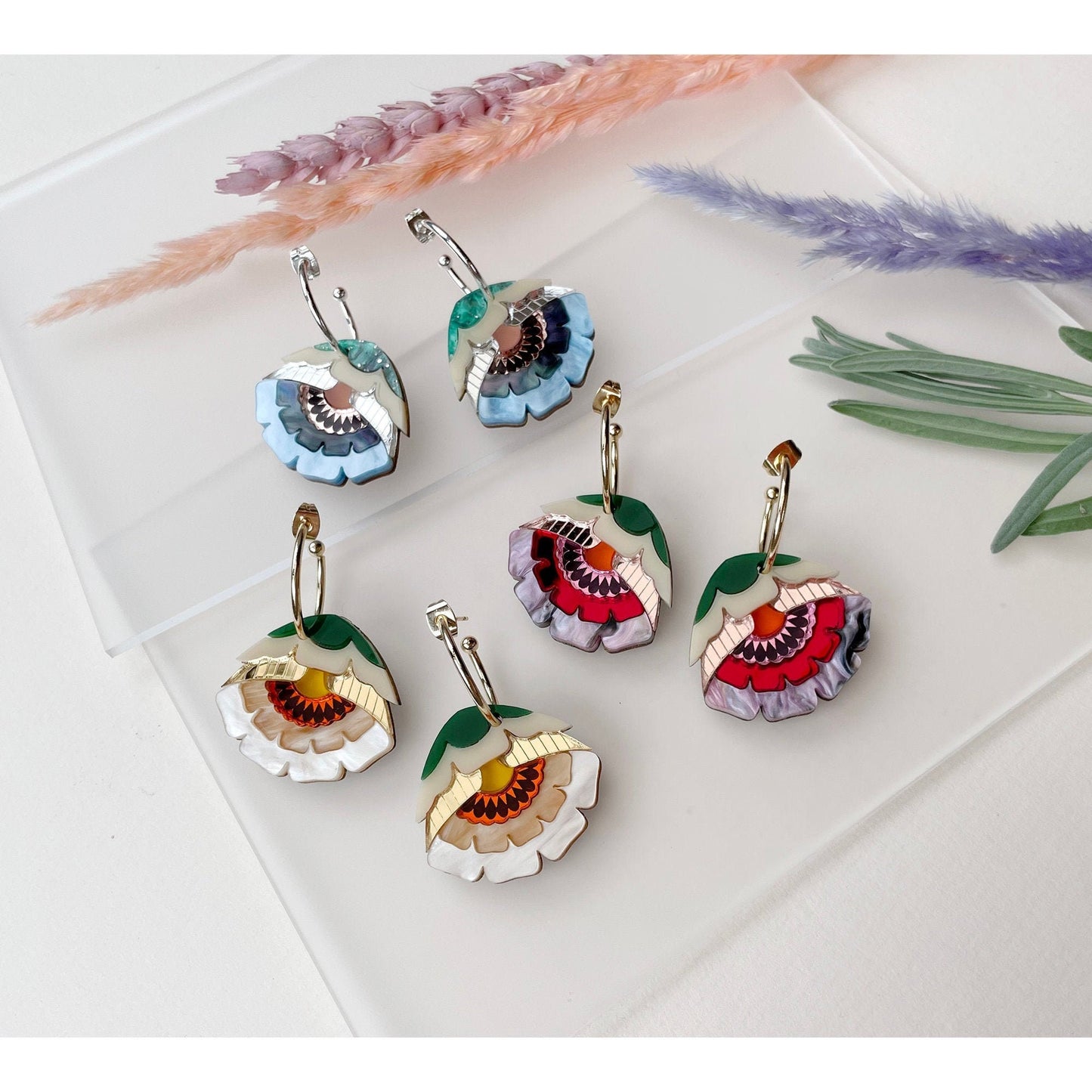 Isobel Floral Hoop Earrings