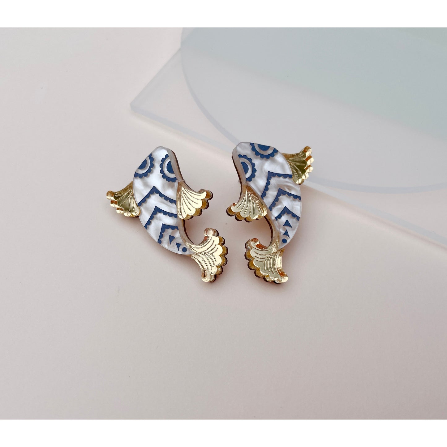 Koi Fish Stud Earrings