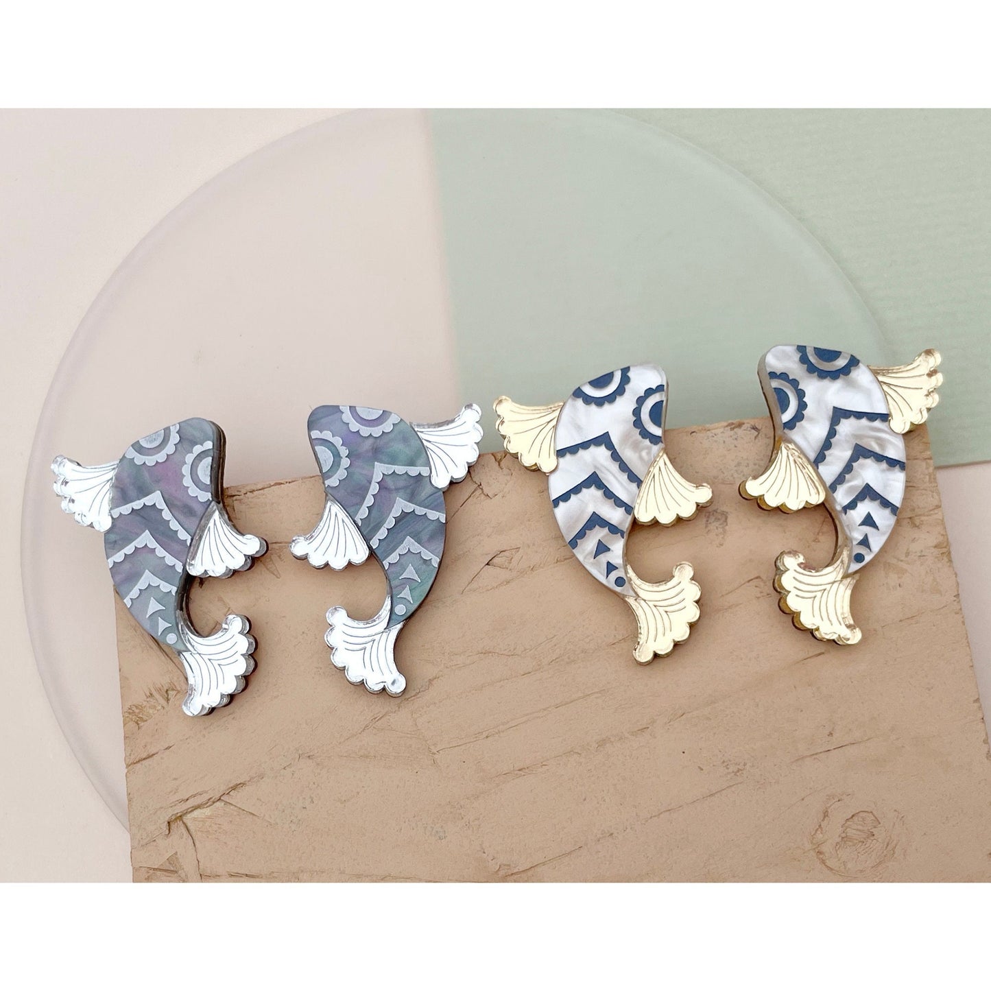 Koi Fish Stud Earrings