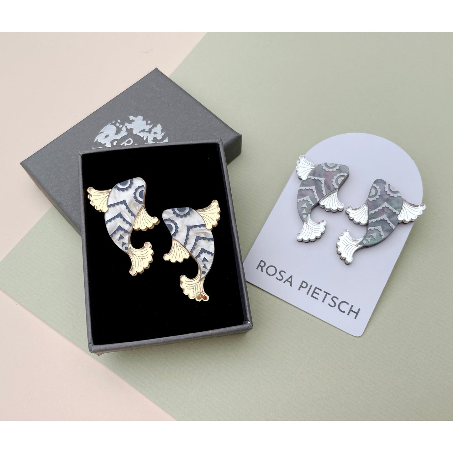 Koi Fish Stud Earrings