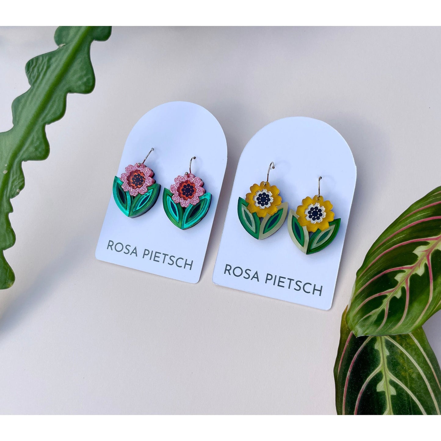 Agnes Leafy Floral Drop Earrings