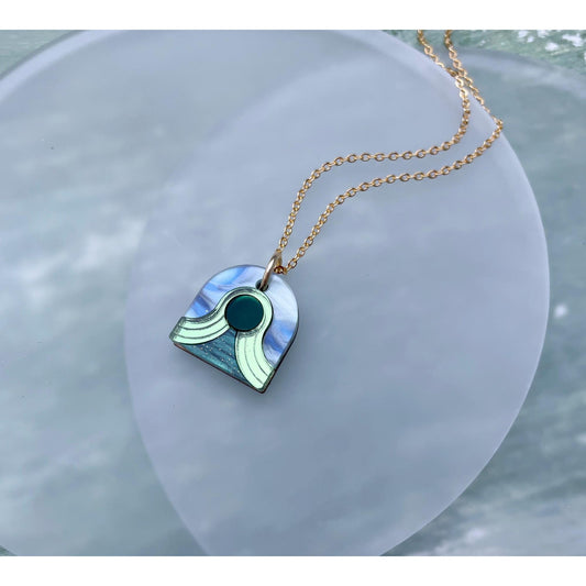 Mini Arch Dot Arch Pendant Necklace