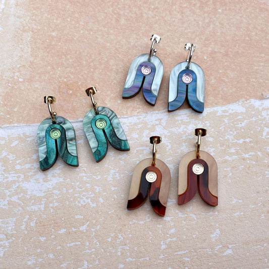 Mini Bauhaus Hoop Earrings