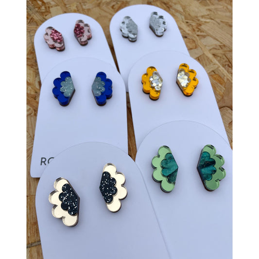 Scalloped Stud Earrings