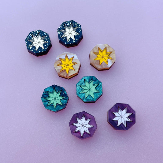 Seren Geo Star Studs