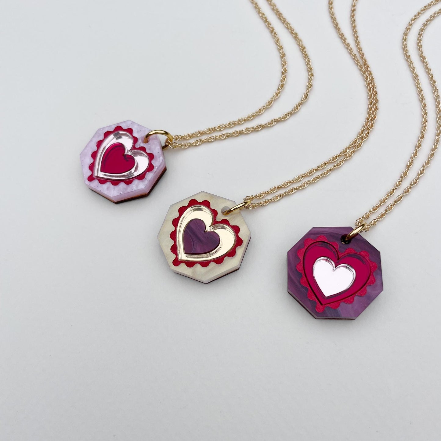 Seren Geo Heart Pendant