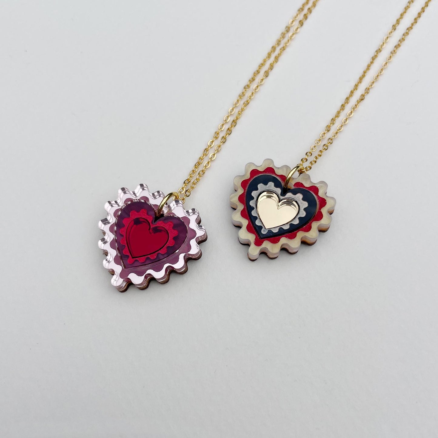 Wiggle Heart Pendant Necklace
