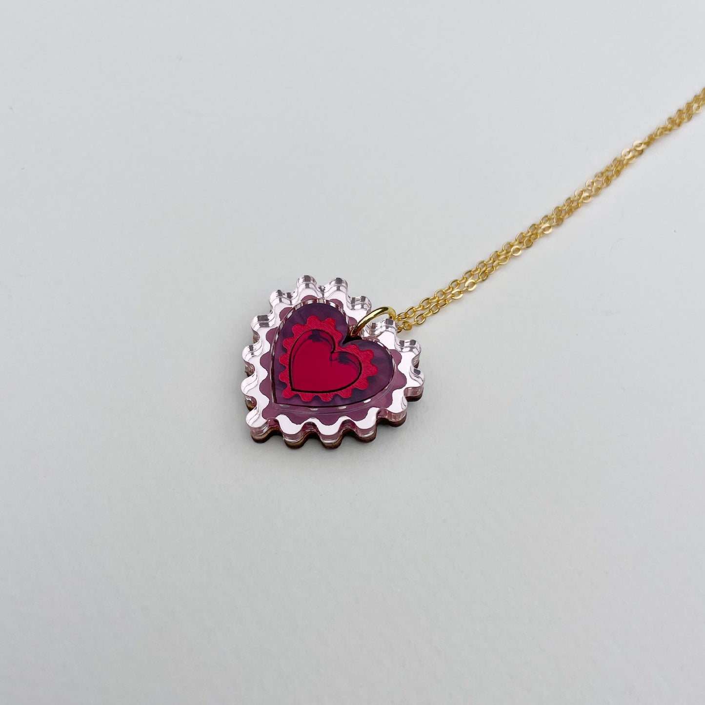 Wiggle Heart Pendant Necklace
