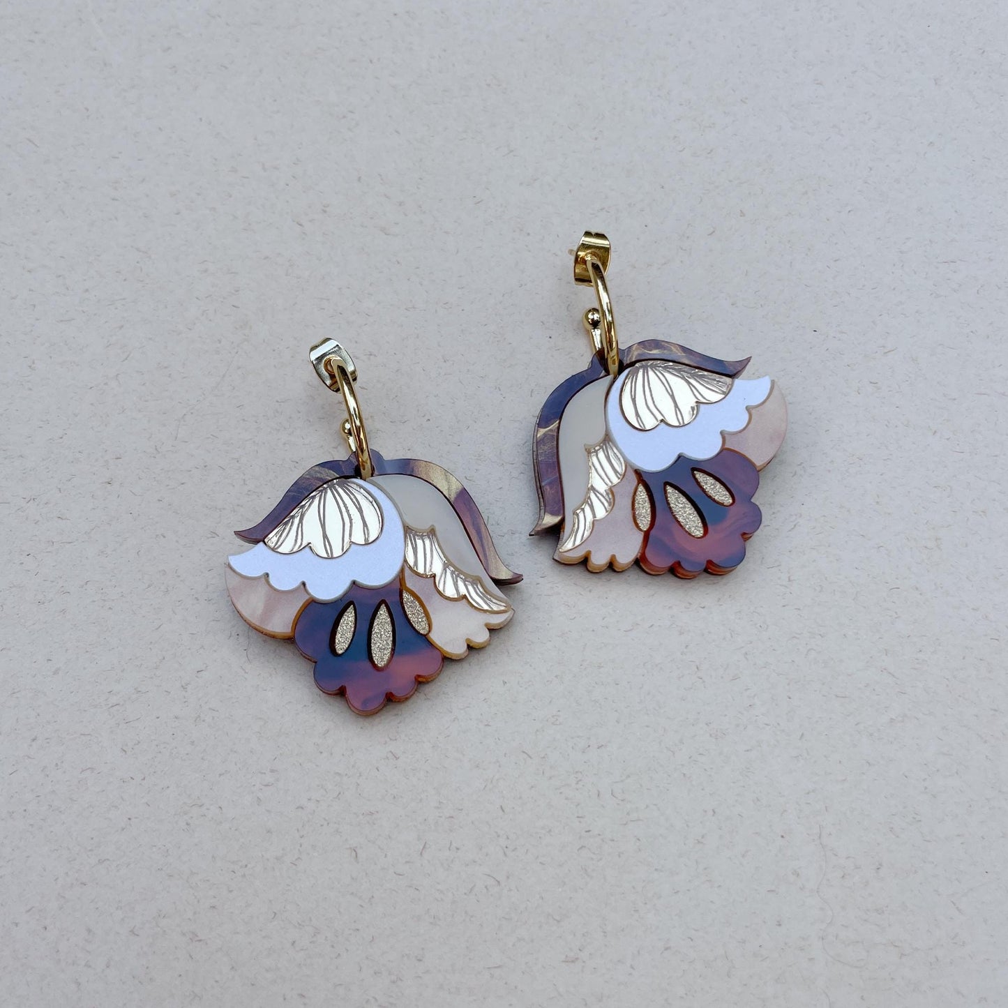 Nouveau Floral Hoop Earrings