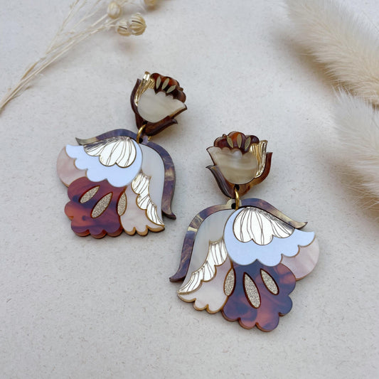Nouveau Floral Statement Earrings