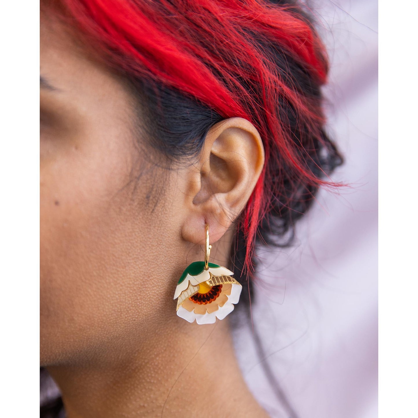 Isobel Floral Hoop Earrings