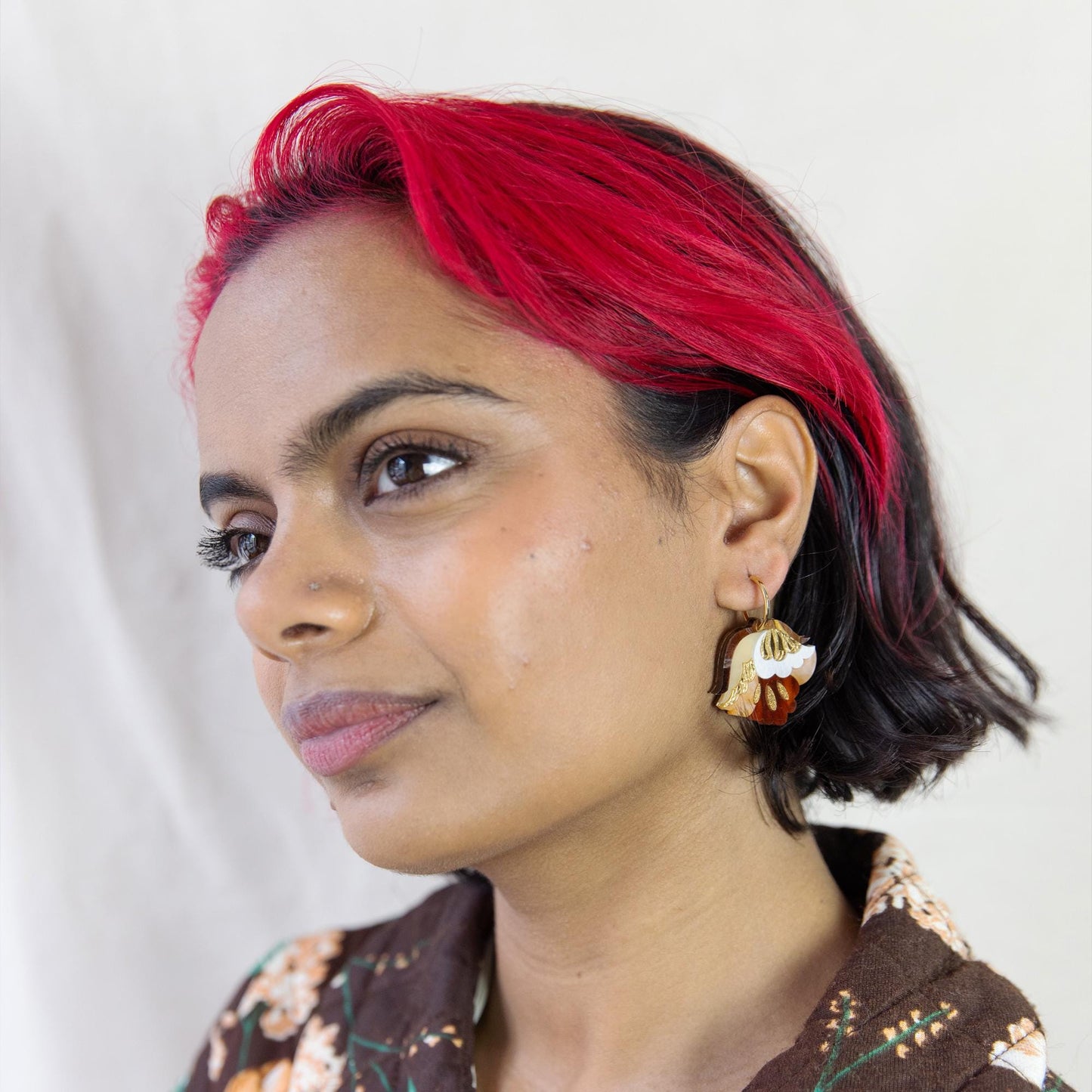 Nouveau Floral Hoop Earrings