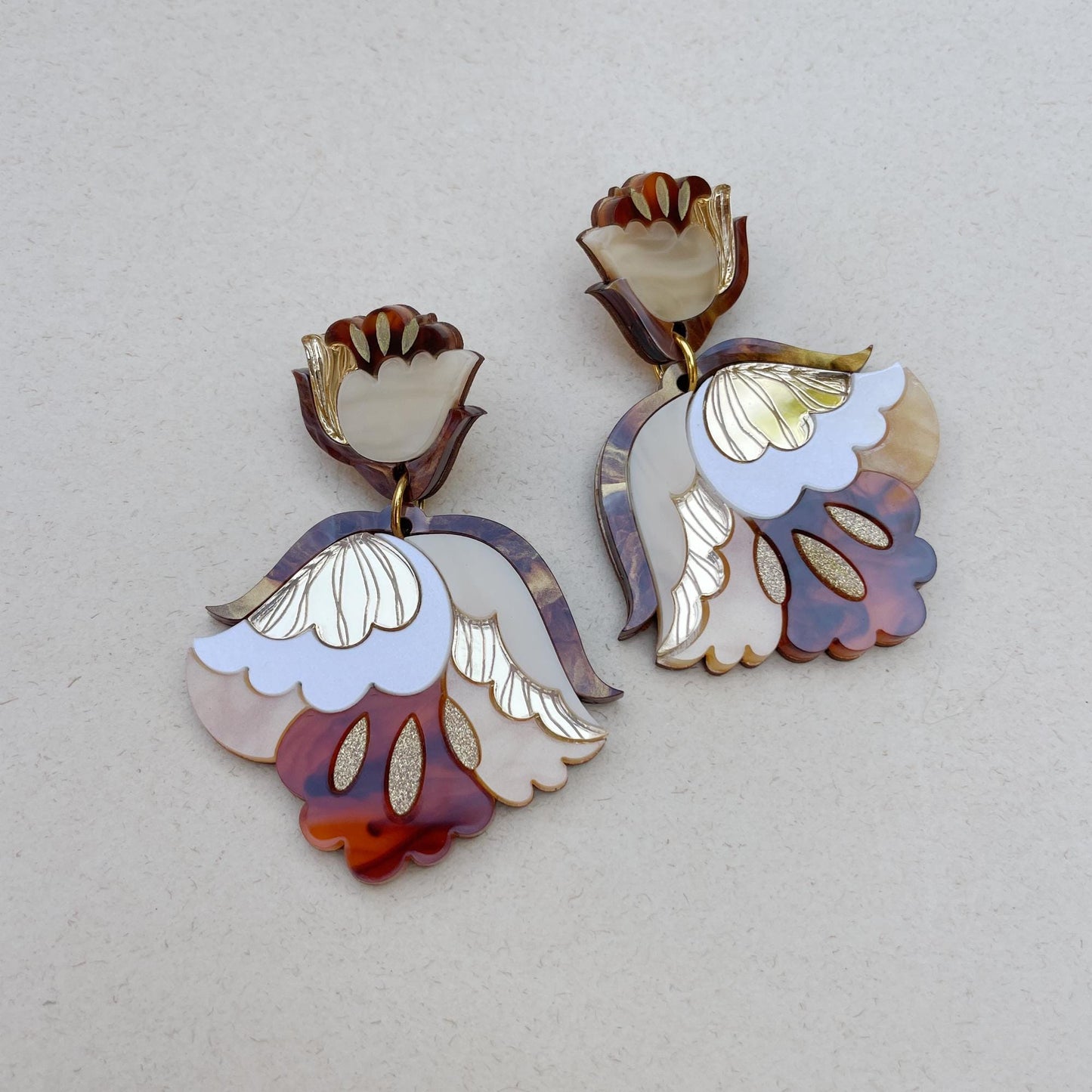 Nouveau Floral Statement Earrings