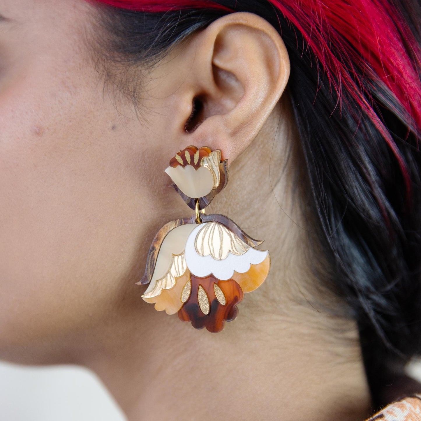 Nouveau Floral Statement Earrings