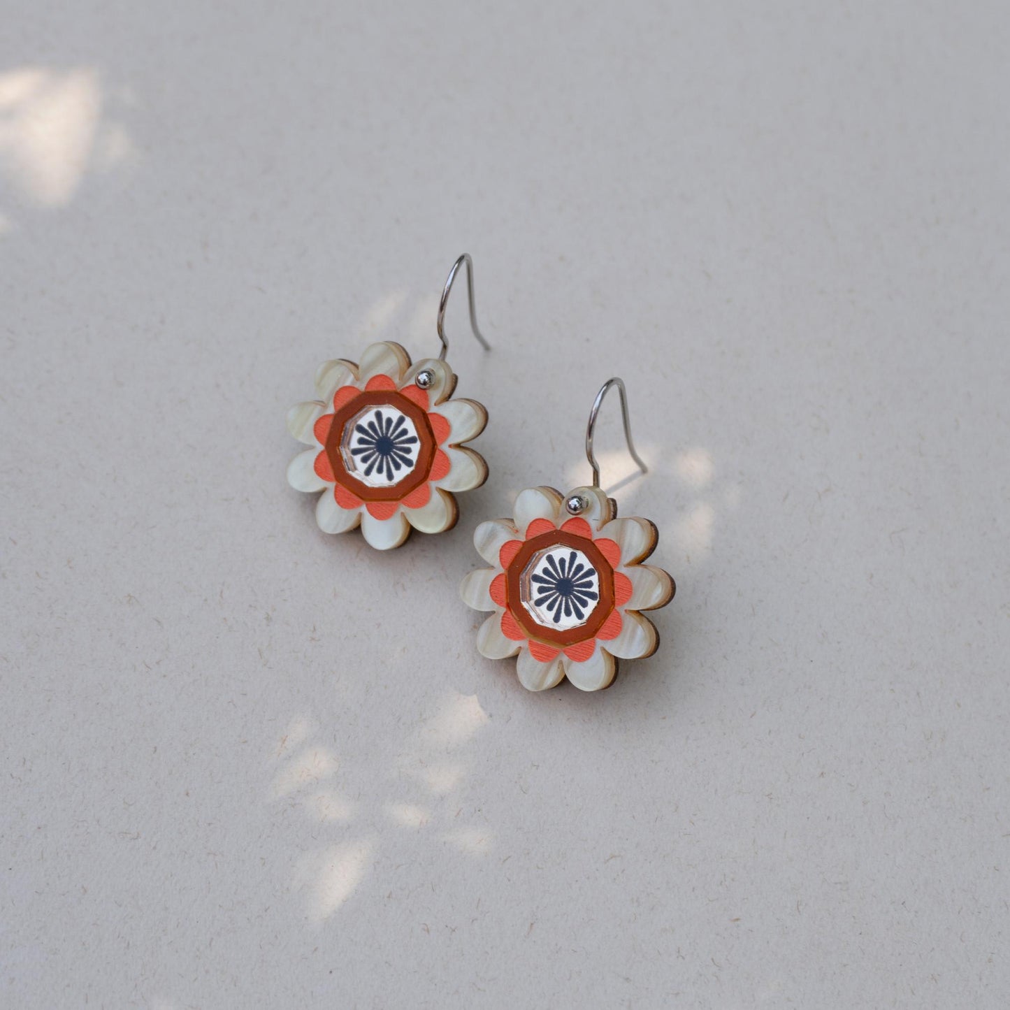 Margot Daisy Floral Hook Drop Earrings