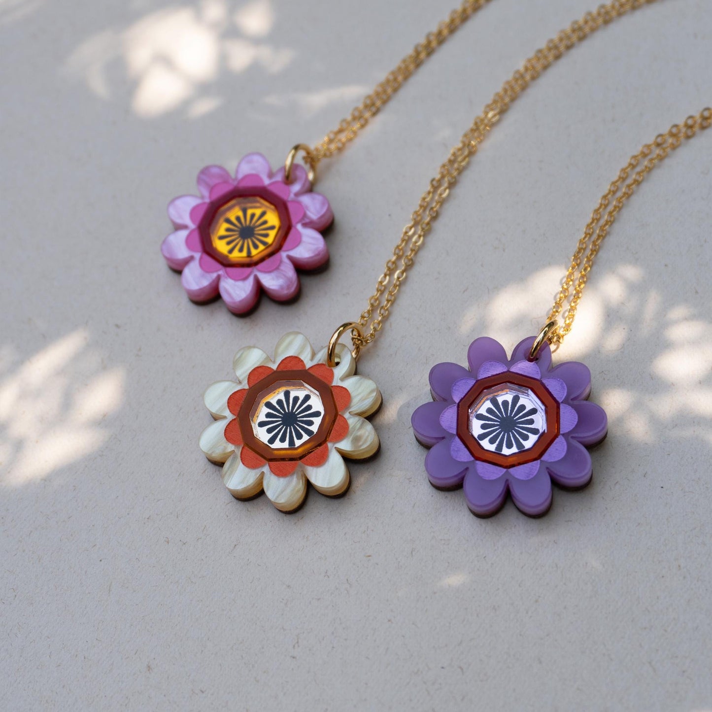 Margot Daisy Floral Pendant Necklace