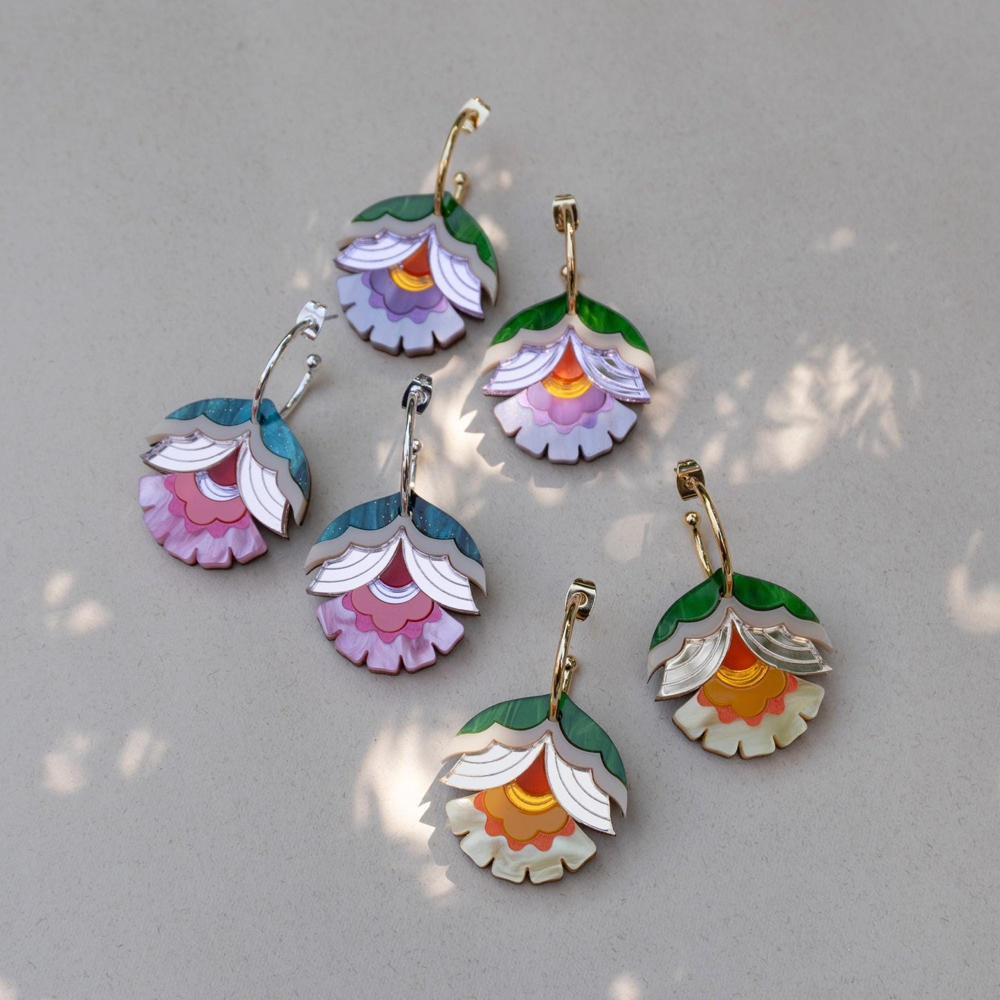 Maisie Floral Hoop Earrings