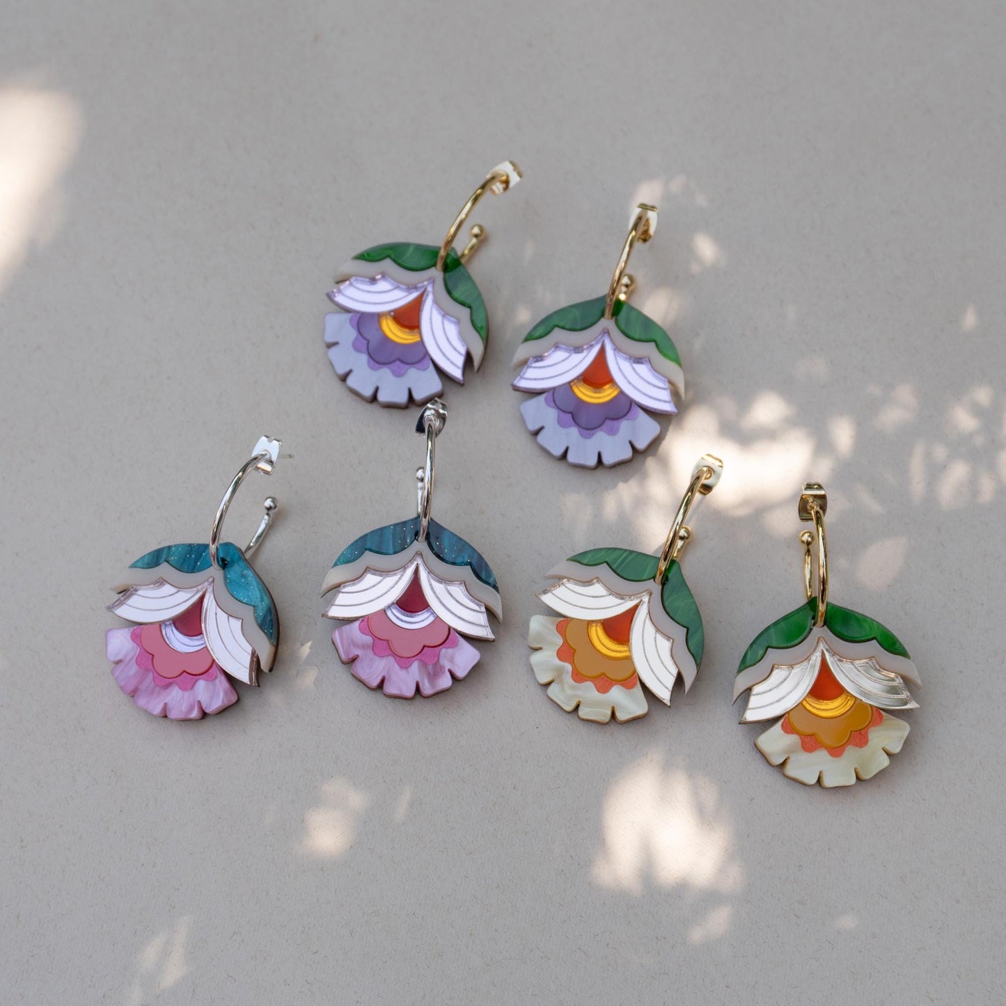 Maisie Floral Hoop Earrings