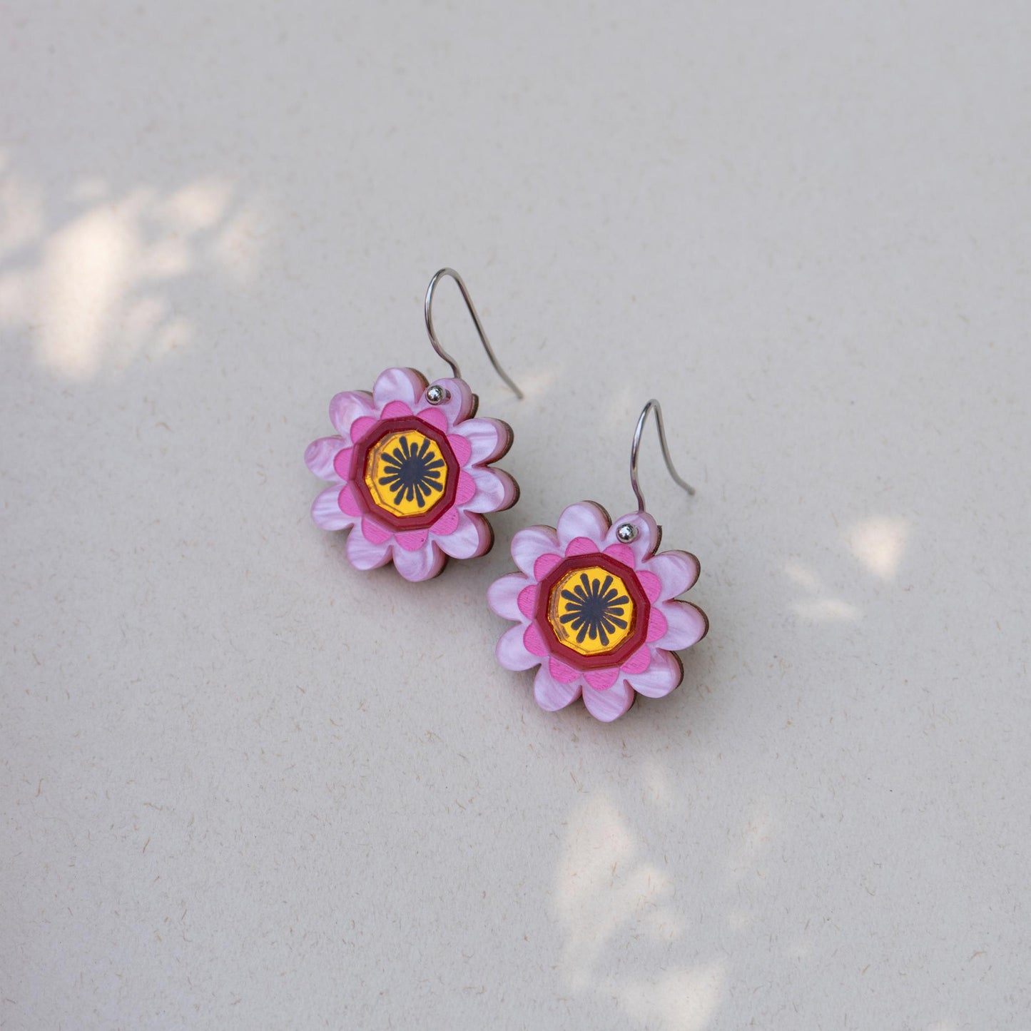 Margot Daisy Floral Hook Drop Earrings