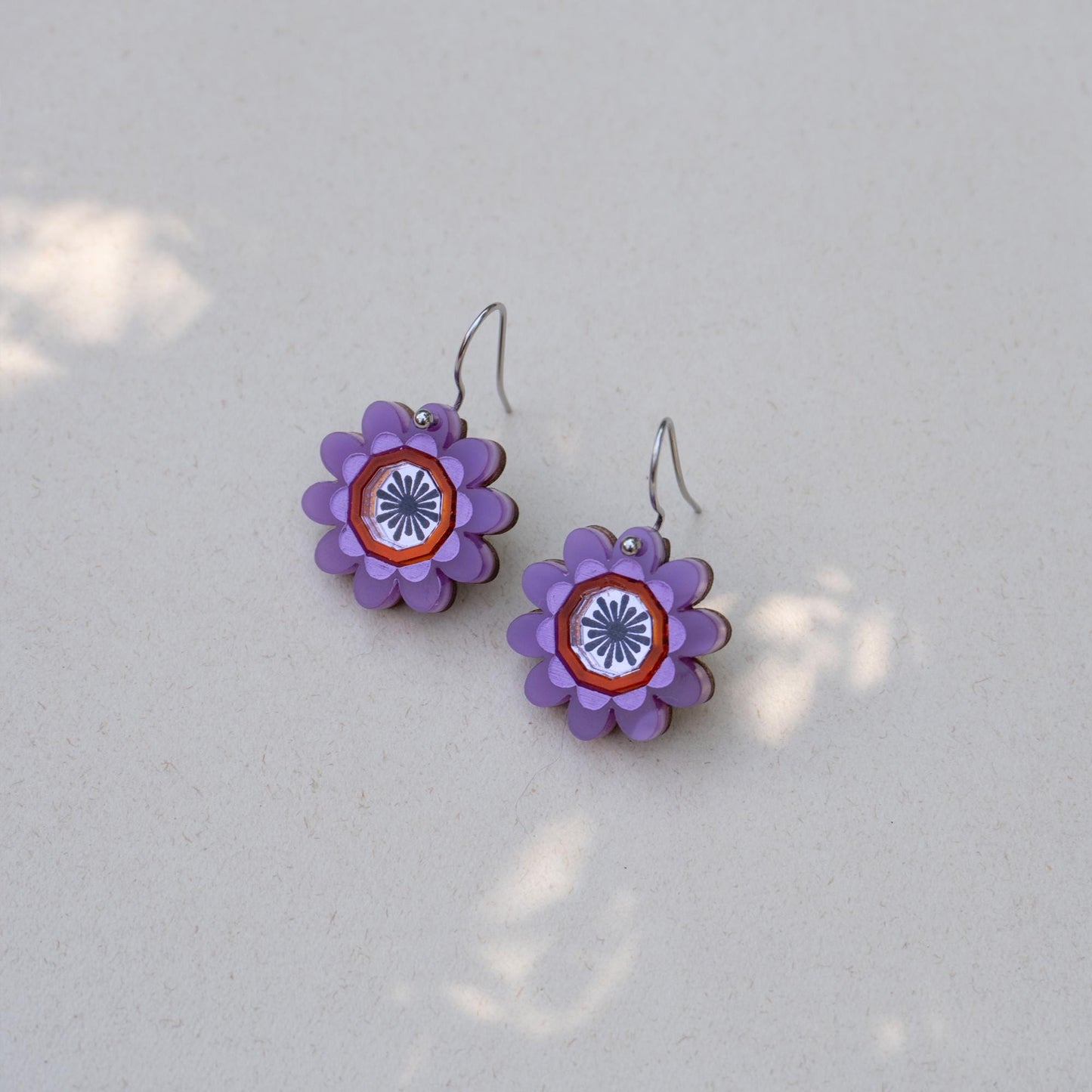 Margot Daisy Floral Hook Drop Earrings