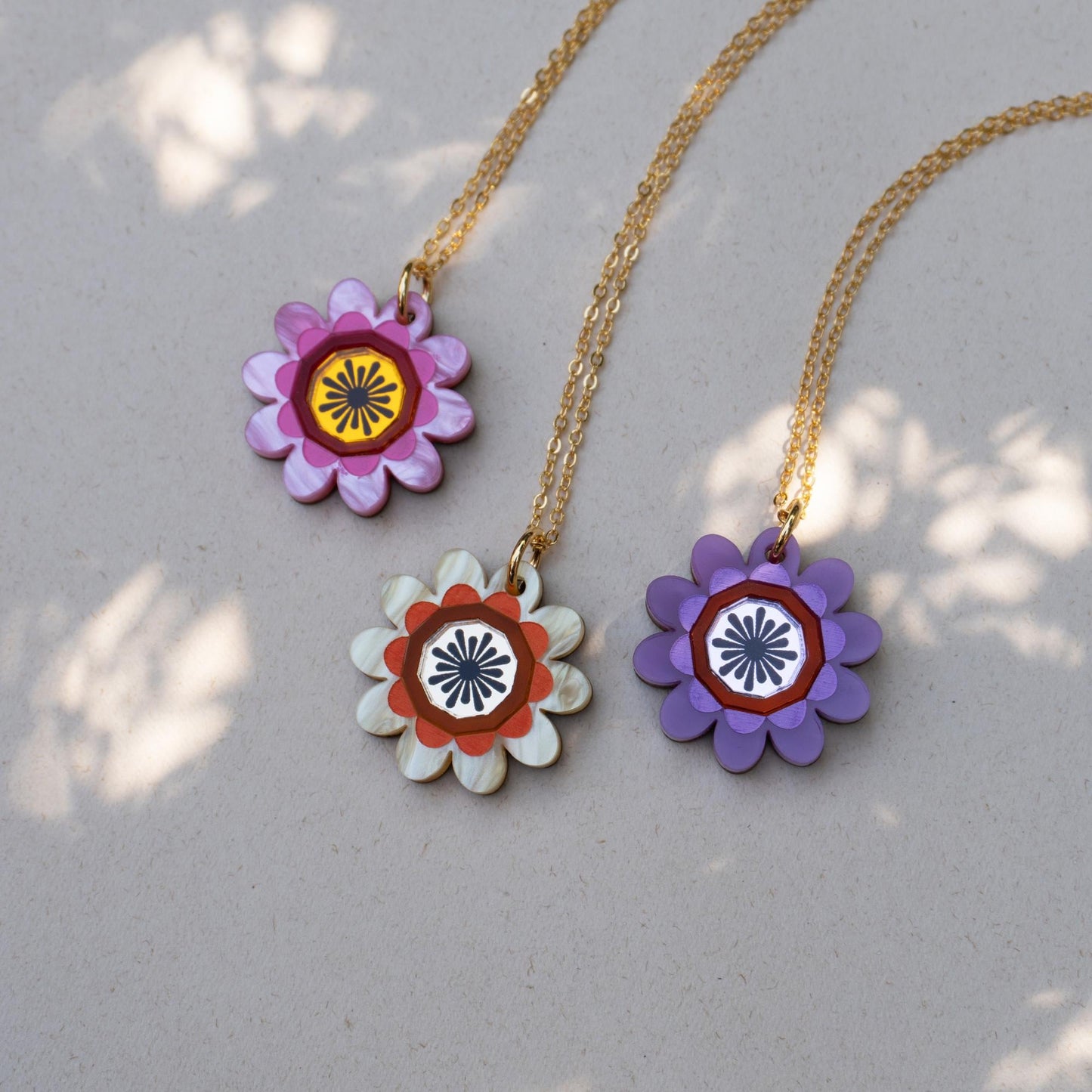 Margot Daisy Floral Pendant Necklace